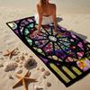 Stained Glass Pika Fantasy Beach Towel, Super Soft Microfiber, Gift for Her/Him, Birthday, for Pool, Beach, Travel, Home Decor Fan Gifts