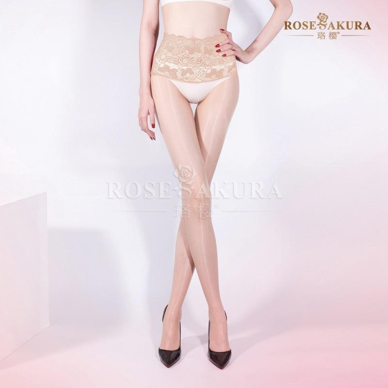 Women'S Sexy Aurora Ultra-Thin Lace Waist Seamless Pantyhose Silky Smooth Transparent Temptation Ol Ootd Fashion Girl Party