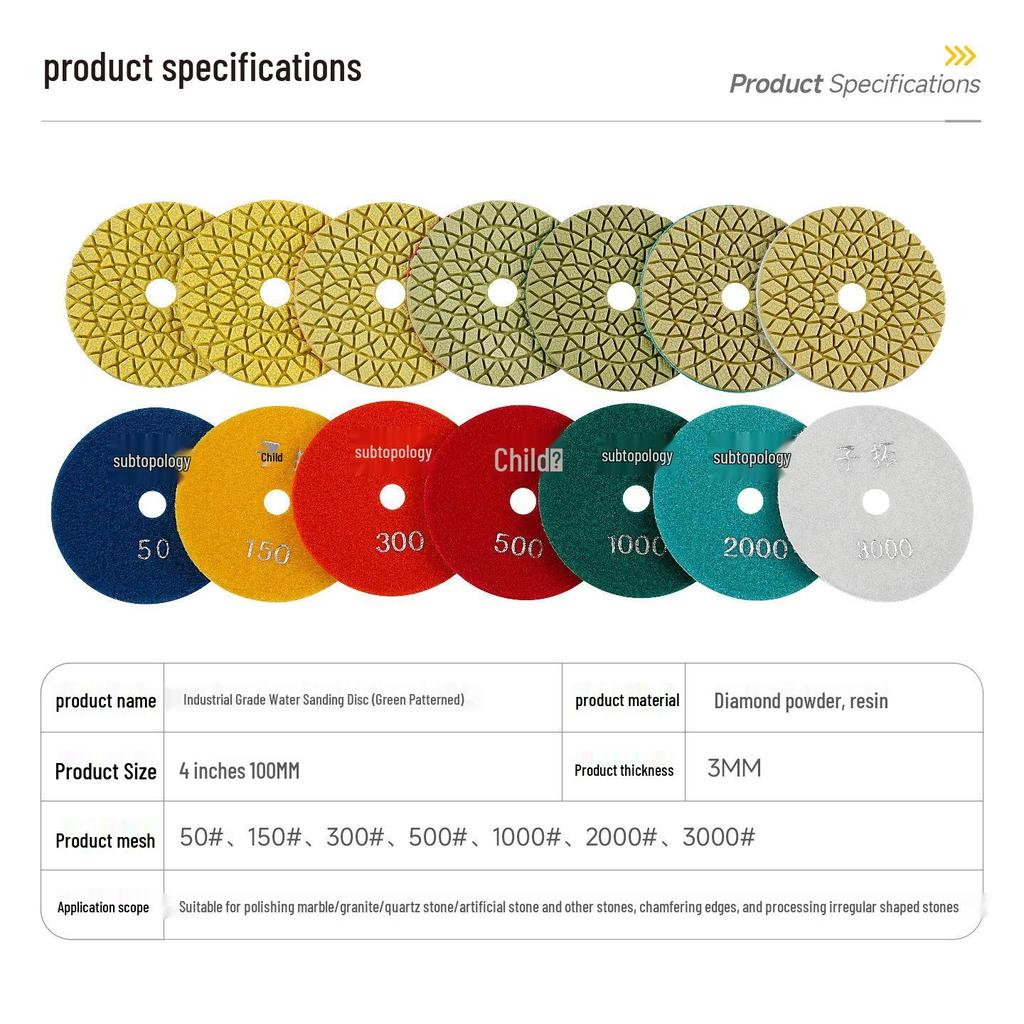 4-Inch Angle Grinder Polishing Disc for Stone, Marble, Granite, Terrazzo, and Floor Renovation