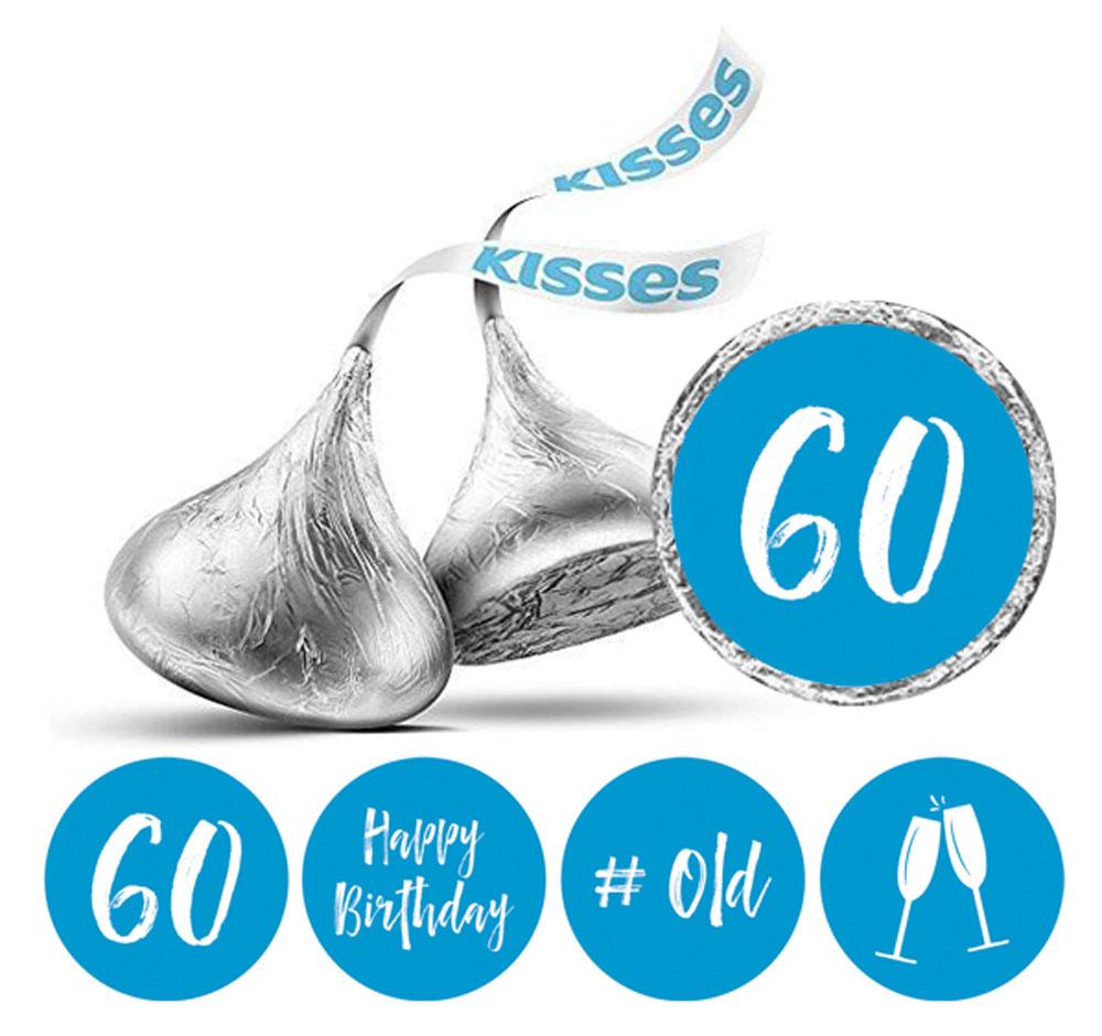 Darling Souvenir Chocolate Labels 60th Birthday Stickers Pack of 190 Pcs Party Favor
