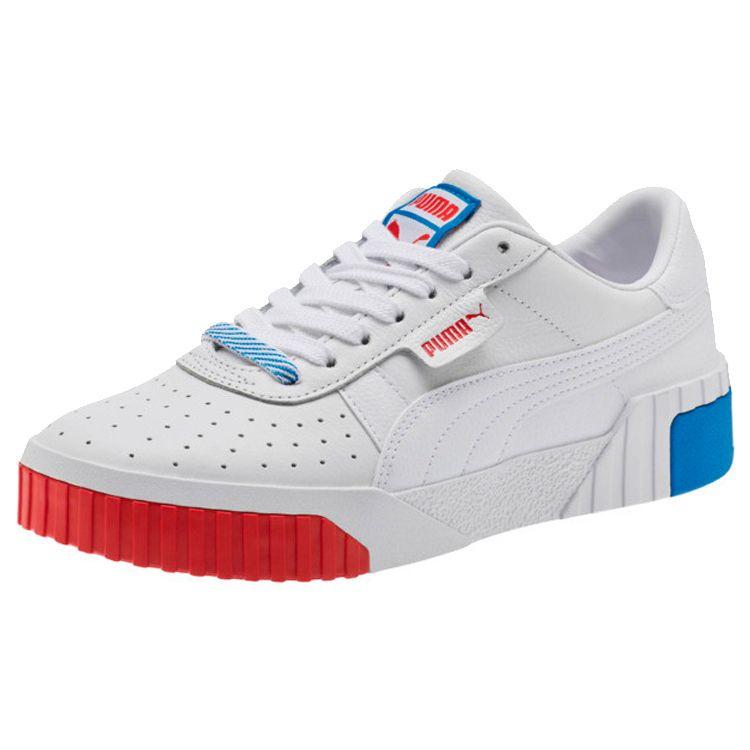 Puma Cali RWB Beyaz Kırmızı İndigo Bayan Spor Ayakkabı Hi-Risk-Kırmızı  370248-01