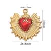 1 Piece 304 Stainless Steel Pendant Charm Red Heart Enamel 18K Gold Plated For DIY Necklace Bracelet Jewelry Making Findings