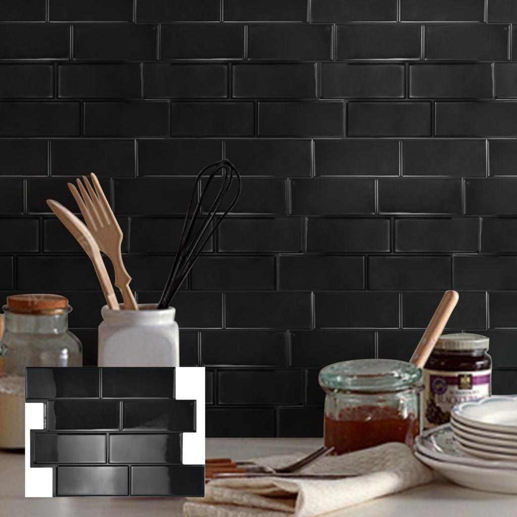 Peel And Stick Wall Tile Waterproof Wallpaper For Living Room Kitchen Interior Decorative 3D Wall Tiles