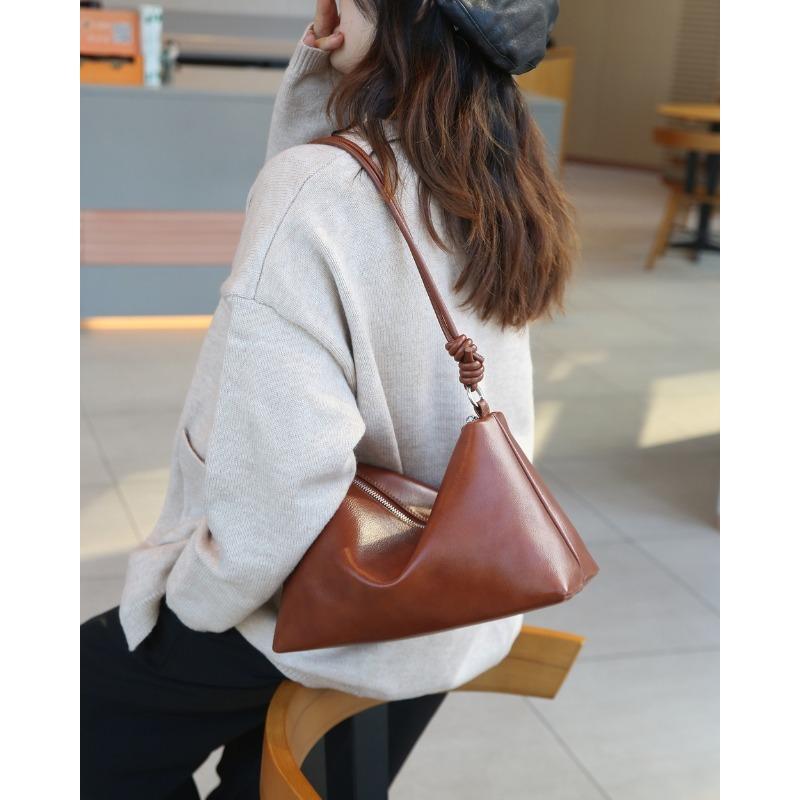Sac aisselle en cuir véritable Sac à bandoulière croisé à une épaule à la mode