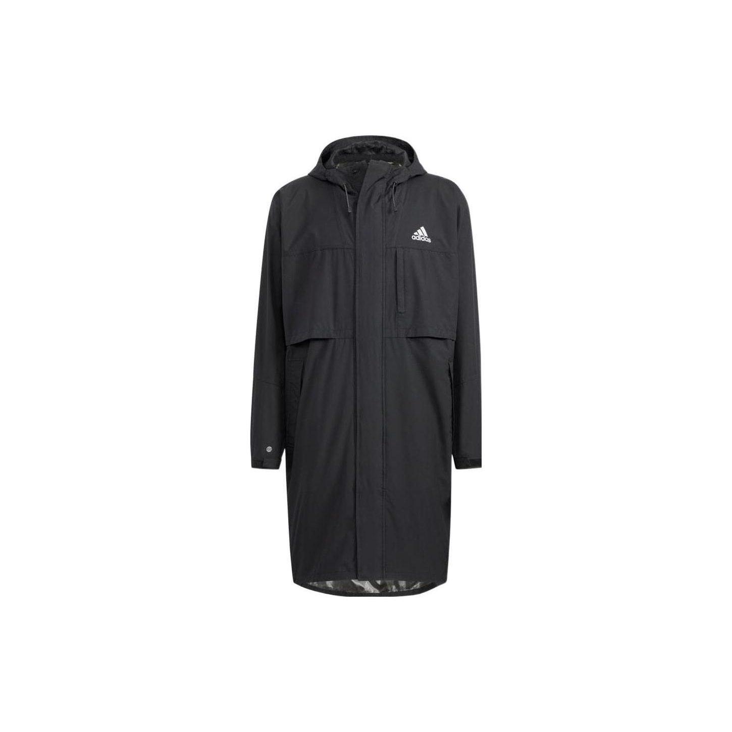 Adidas Trench Coats Men`s Black Hooded