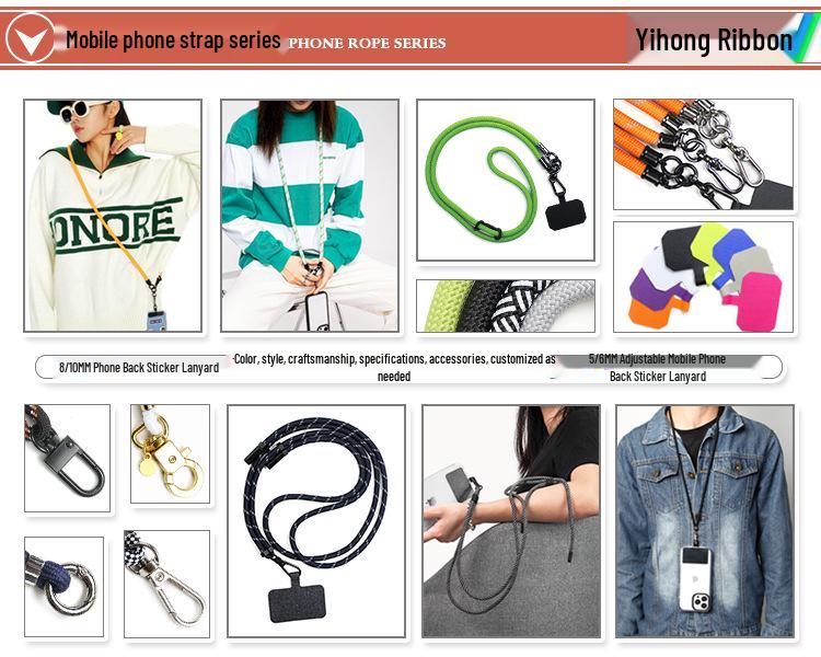 Customized Adjustable Phone Lanyard with Neck Strap & Metal Carabiner