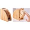 Coffee Filter Case Holder with Lid, Bamboo, Conical/Trex Shape, Coffee Paper Storage, Coffee Filter Holder/Filter Stand, Space-Saving, Holds 100 Coffe
