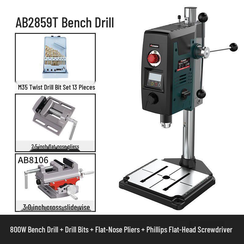 220V Mini Industrial Bench Drill Press - High Precision Multifunctional Turret Machine