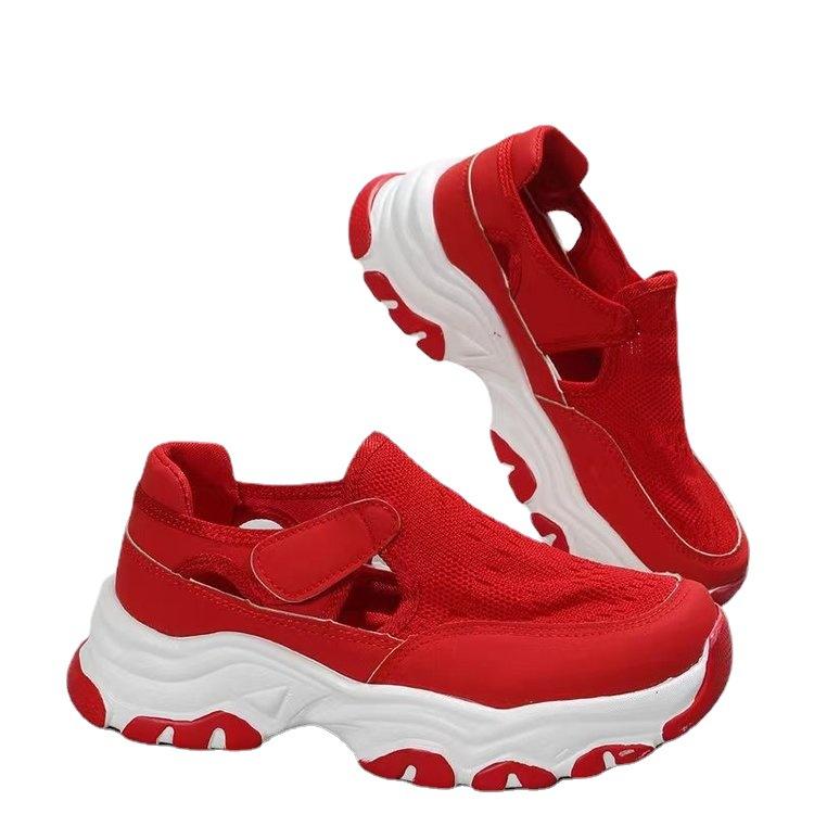 New Sports and Leisure Shoes  Spring  Single Shoes Mesh Casual Platform Running Large Size  Shoes