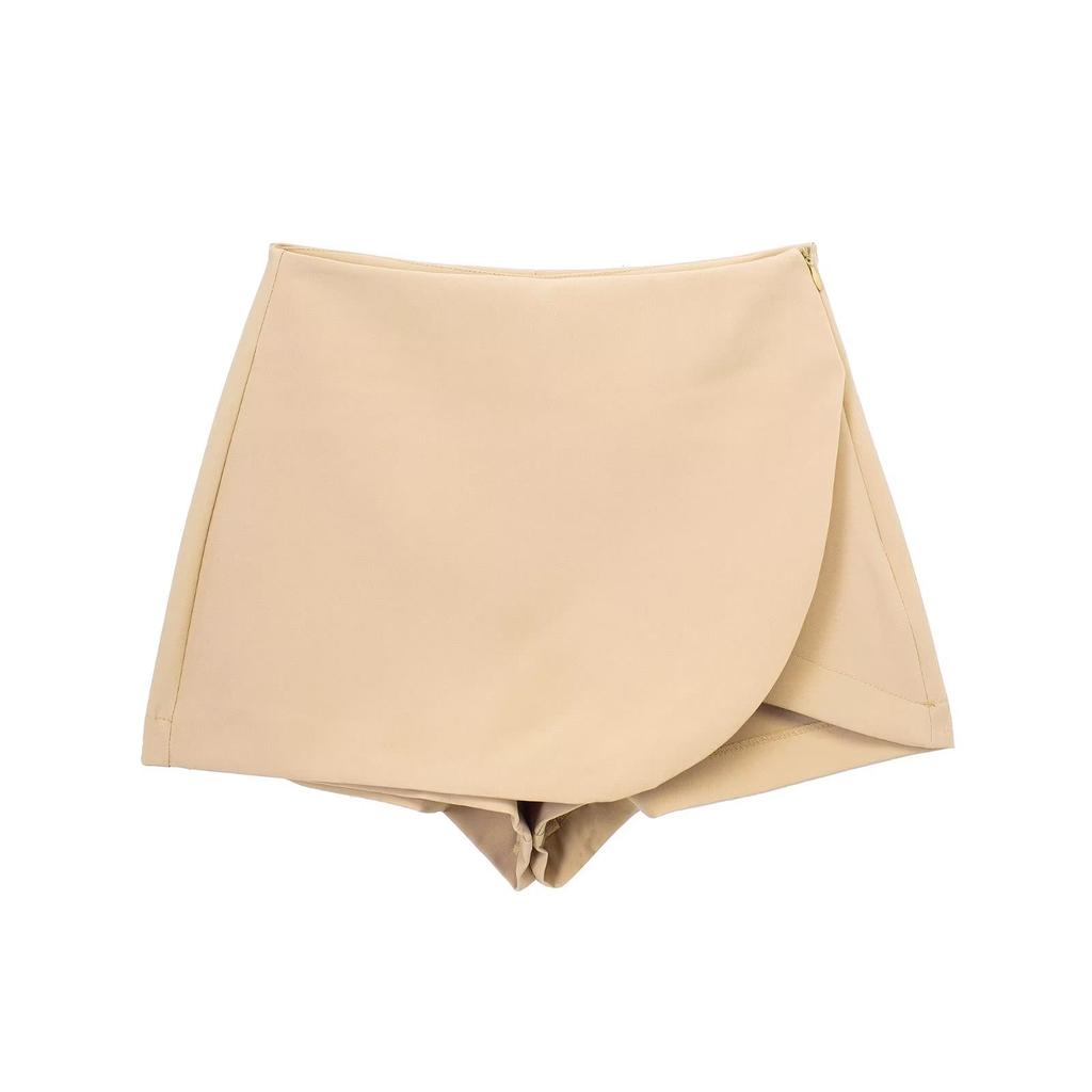Vintage High Waist Side Zipper Female Skirt Women Fashion Pareo Style Shorts Skirts