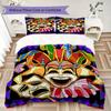 Masquerade party print Pattern Bedding,Quilt Set Quilt Cover Pillowcase Home Birthday Gift (1*duvet cover+2*pillowcase,without core)ZSJT0917323