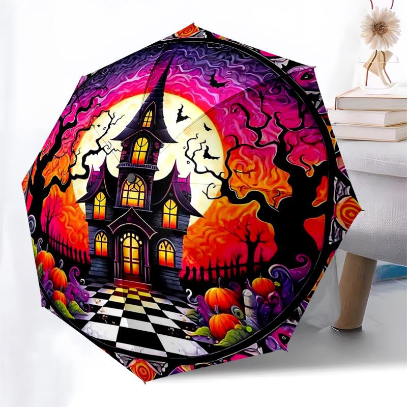 

1pc Garfield Automatic Folding Umbrella, Portable 3-Fold Design with 8-Bone Iron Frame, Outdoor for Fans, Travelers, Everyday Use, Gift Idea.H062