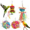 4pcs/set Bite resistant Parrot Chewing Toys Paper Parrot Shredder Toy Parrot Swing Toys  Grinding