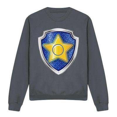 Paw Patrol Unisex Adult Chase Badge Sweatshirt