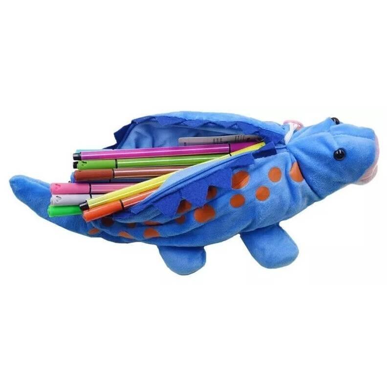 Adorable Plush Dinosaur Pencil Case For Students Large Capacity Creative Stationery Gift