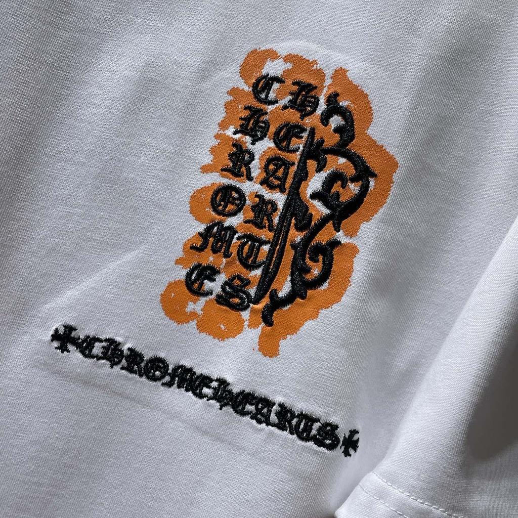 8935 CHROME HEARTS 2026 Summer New High Quality Cotton Round Neck Loose Large Size Men's and Women's T-shirt Couple T-shirt