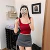 #Human Cotton Letter Printing Spice Girl Outer Wear Sling Vest Slim Fit Versatile Beautiful Back Lazy People Free Underwear Top