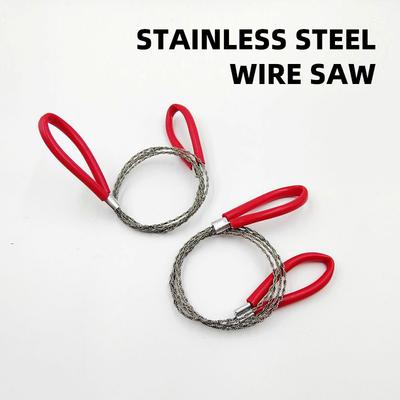 EDC Poignée Confortable Outils de Survie Extérieurs Scie à Fil d'Acier Renforcé à Quatre Brins Portable en Acier Inoxydable Artefact d'Arbre Outils de Survie Extérieurs
