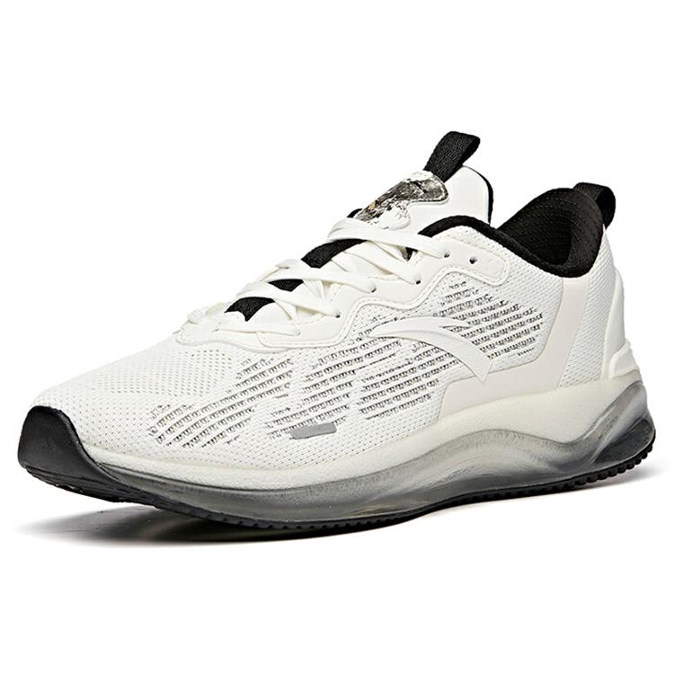 Anta Cushioning Slip Resistant Abrasion Resistant Breathable Low top Running Shoes Men's White Black 112045501-5