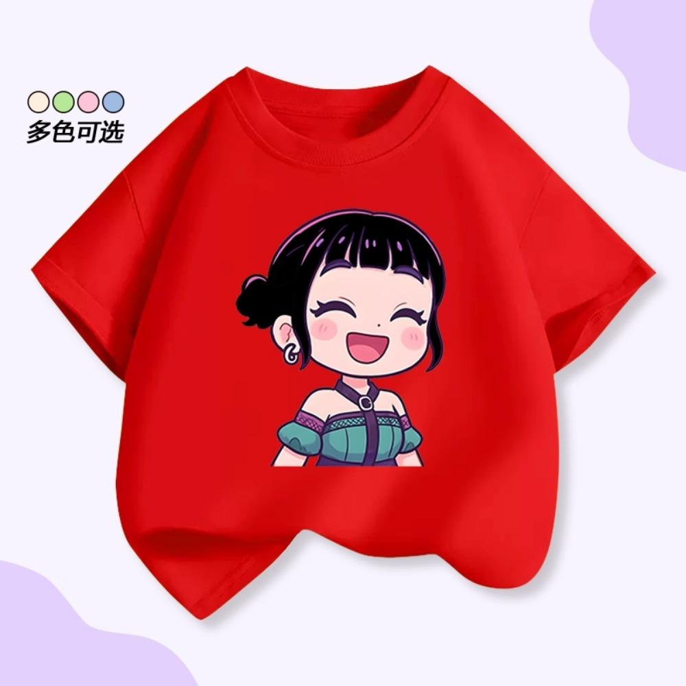 KPOP Witch Hunter Zoey Zoey Children's Short Sleeved T-shirt Summer 2026 New Devil Hunter Round Neck Parent Child Clothing