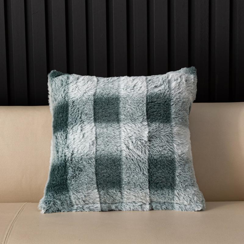 45x45cm Autumn and Winter Plain Pillowcase Cojines Rabbit Plush Double-Sided Velvet Headboard Pillow Cushion Cover Decor Home