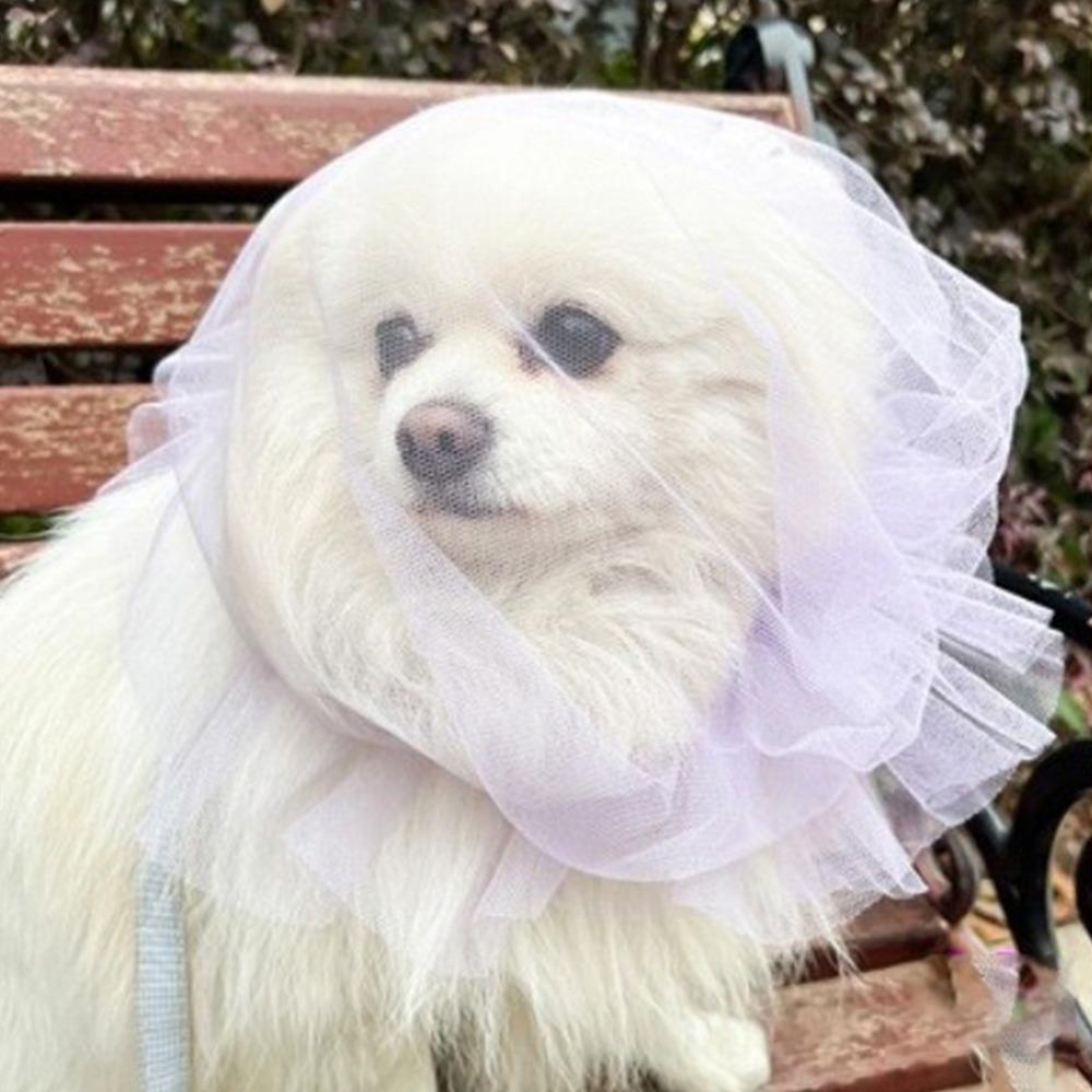 

Breathable Dog Anti-Eating Veil Comfort Adjustable Pet Dog Mouth Cover Polyester Elastic Anti-Bite Head Cover фіолетовий