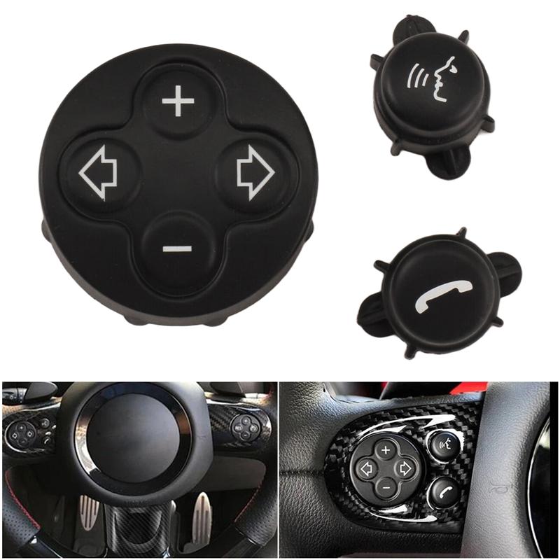 NEW-For MINI Cooper R55 R56 R57 R58 R59 R60 Compatible Steering Wheel Switch Button Cover Multifunction Volume Control