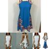 Elegant Sexy Vest Skirt Sleeveless Short Skirt Printed Flower Casual Dress For Women S-xxl