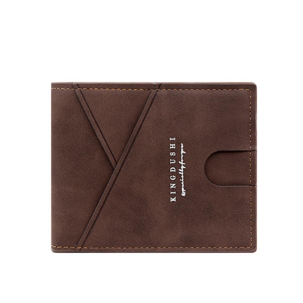 Vintage Men's Short Wallet Multi-position Leather Coin Pocket Fashion PU Card Bag  Male