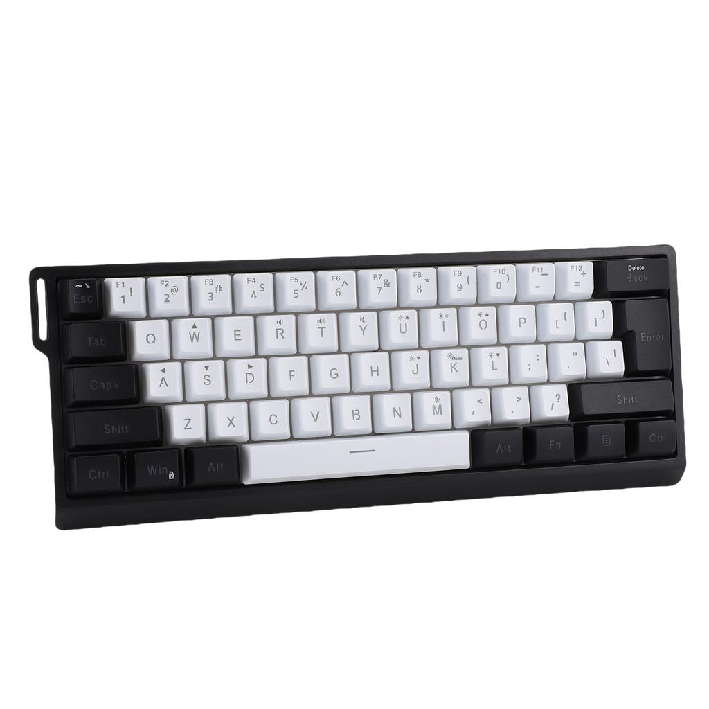 Wired Keyboard 60 Percent 61 Keys RGB Backlit Mechanical Feel Portable Computer Keyboard for Gaming Work