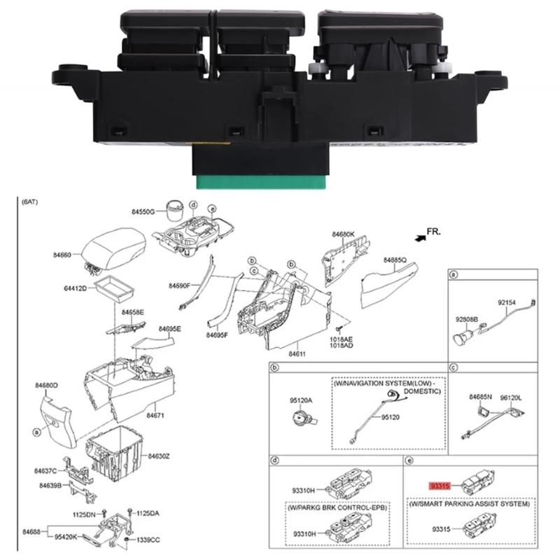 Automotive Accessories Ventilated Heating Button Electronic Handbrake Switch Button for 2013-2016 Indicator Switch