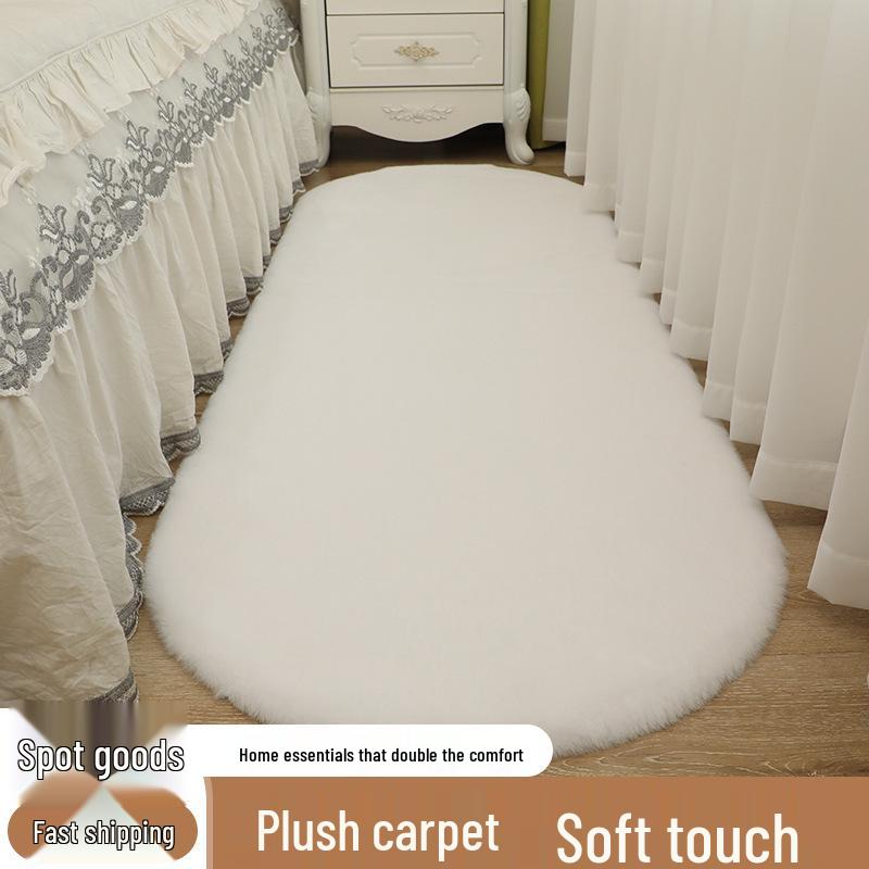 Rabbit Fur Style Bedside Sofa & Coffee Chair Carpet - Perfect for Children's Room, Bathroom, or Entrance