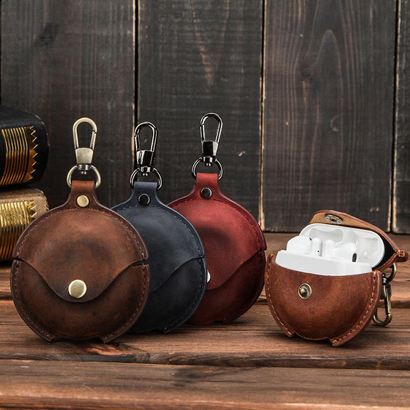 Leather Case For Huawei Freebuds 3 Earphone Protective Cover Wireless Bluetooth-compatible Headset Accessories With Hook