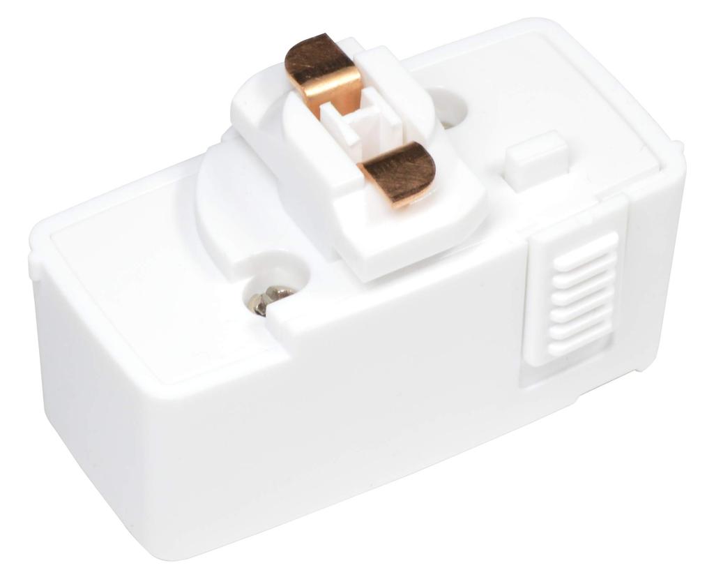 Swan Electric Lighting Rail Plug (Hook Ceiling Body) White Type 5-Pack DUS-52WH-5S