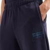 Armani Exchange SS24 Solid Color Elastic Waist Loose Fit Cuffed Casual Pants Men Bottoms Navy-Blue 3DZPHK-ZJXRZ-15CX