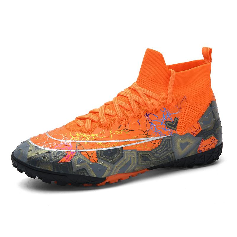 

Adult Training Soccer Shoes Social Soccer Shoes Professional Soccer Shoes Outdoor Rivet Turf Comfort Soccer Field Boots 46 помаранчевий
