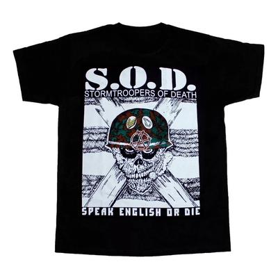SOD. SOD STORMTROOPERS OF DEATH SOD Kurz- Langarm Neu Schwarz Europäischer und Amerikanischer Stil Reines T-Shirt
