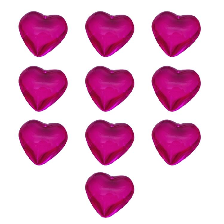 10Pcs Heart Glass Rock Charm Bracelet Necklace Pendant DIY Jewelry Making Craft