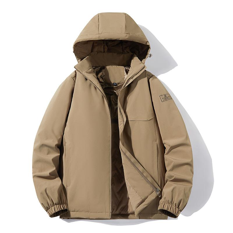 New Down Jacket Men's Winter Thickened Warm Cotton Coat Loose Large Size Removable Hooded Top Jacket