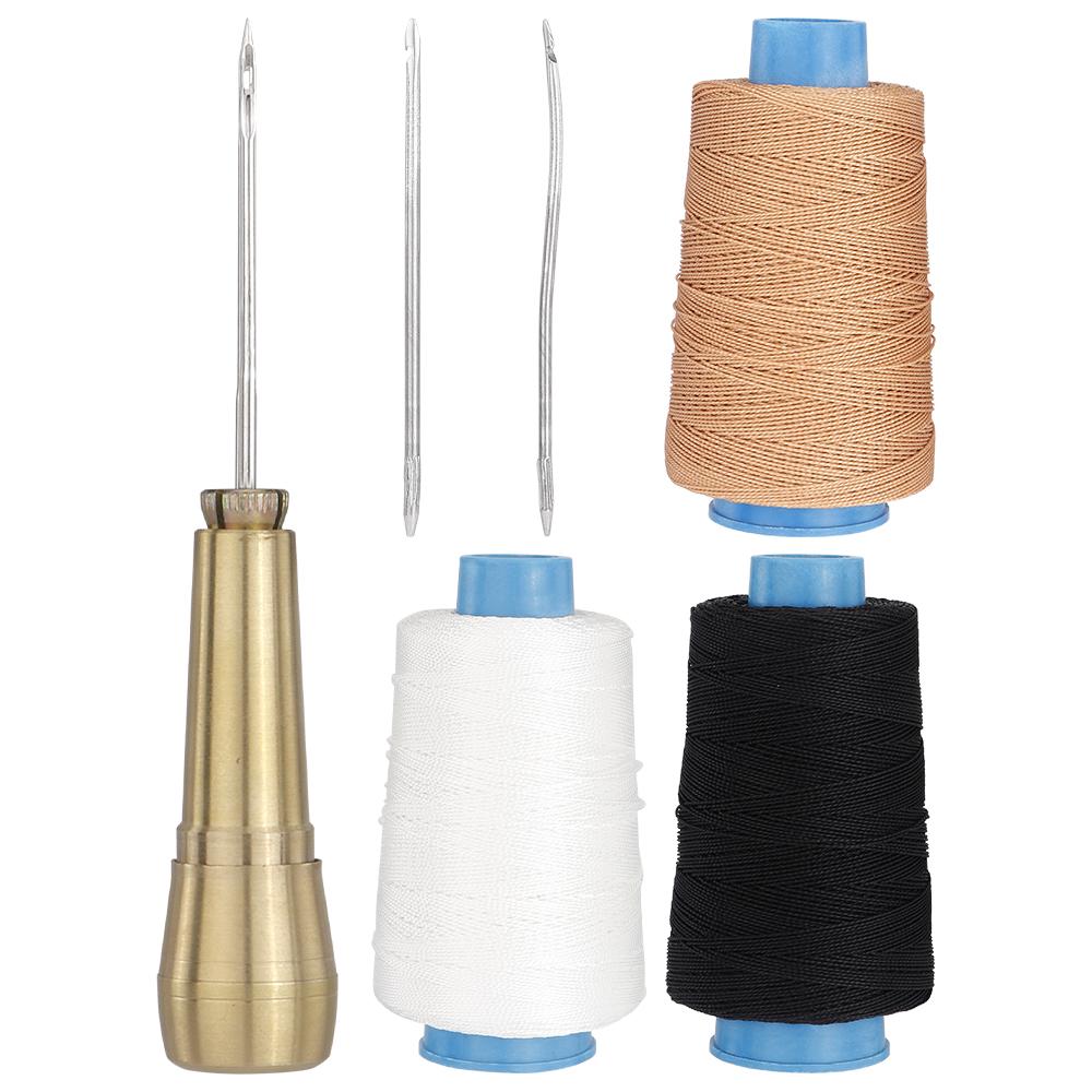 

1set Professional Sewing Awl and Leather Thread Kit, DIY Leather Canvas Fixing Repairing Kit, Manual Leather Craft Sewing Tools