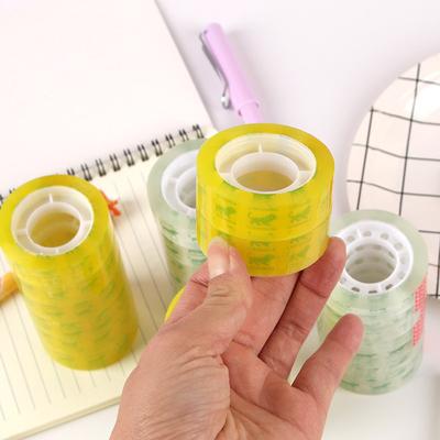 12/18mm 3Pcs Small Office Transparent Tapes School Kids Students Adhesive Tape Packaging Supplies Home Manual Packing Tape