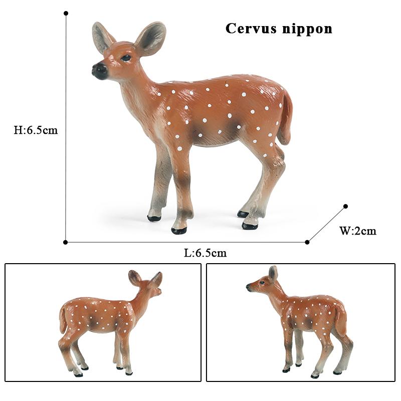 Oenux Forest Deer Animals Simulation Wild White-Tailed Elk Action Figures Moose Figurines Model Decoration Toy Kids Xmas Gift