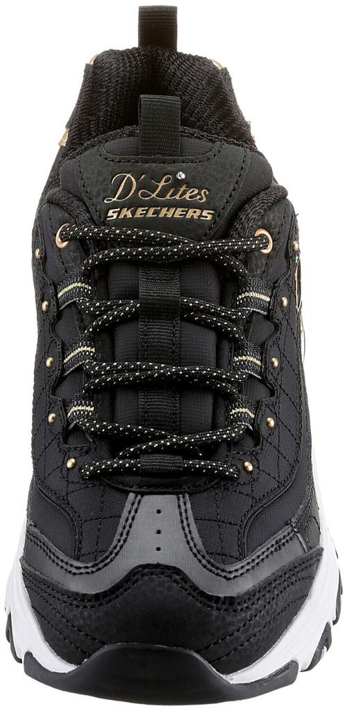 Skechers D'Lites Women Black/gold Sneakers