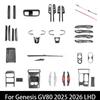For Genesis GV80 2025 2026 Car Tuning Carbon Fiber Central Console Window Button Rear Air Vent Door Handle Cover Accessories LHD