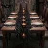 Haunted House Party Decorations Black Halloween Garland, Spooky Artificial Cedar Vine for Mantel Fireplace, Realistic Twisted Bionic Branch