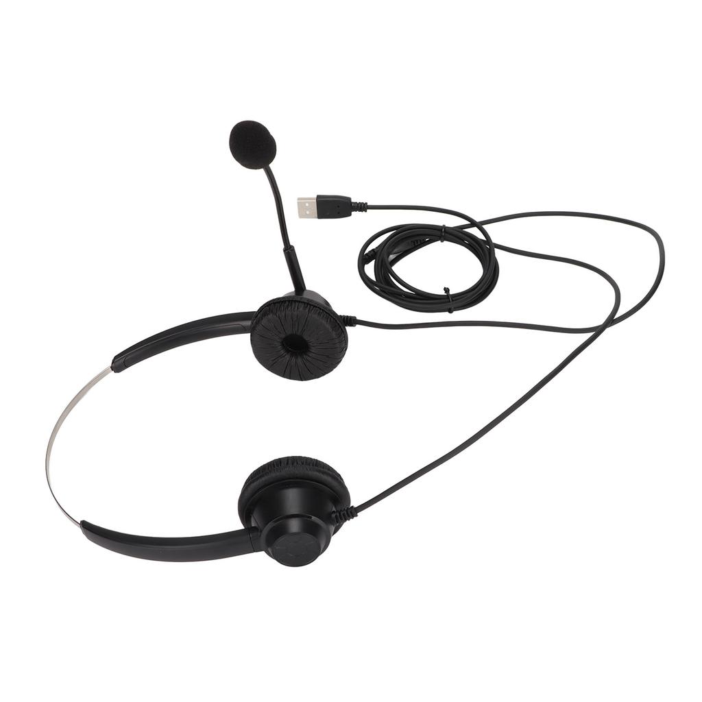 H360DUSB Doppelseitiges Headset Schwarz Lautstärkeregelung USB Business-Headset mit USB-Stecker für Telemar