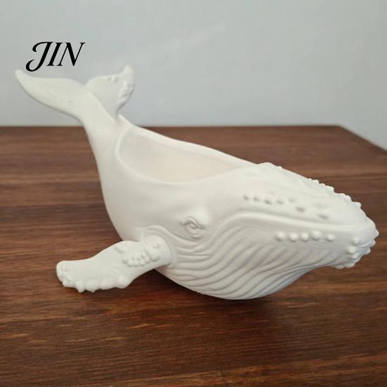 Décoration d'intérieur nautique Bol de rangement Baleine à bosse, avec rainure creuse, texture relief imprimée en 3D Style océanique Décoration de bureau, pour bijoux