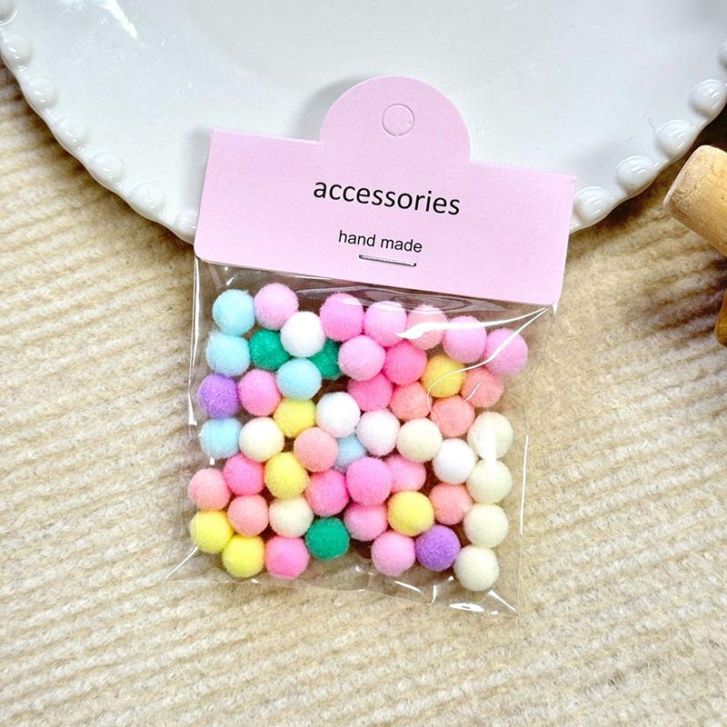 50Pcs Macaron Pom Pom Furry Balls 1Cm Colorful Pompones Soft Furball Handmade Crafts Supplies Diy Decoration Supplies