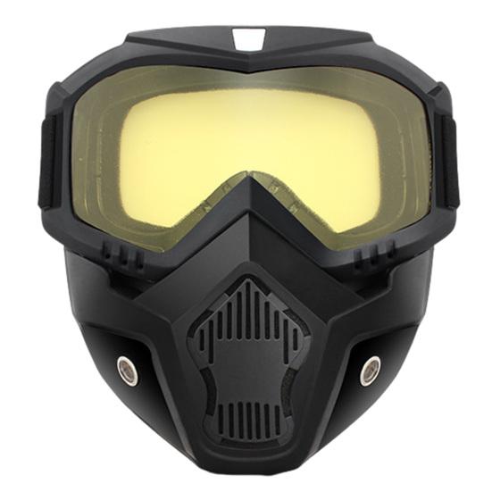 Vollgesichts-Schutzbrillenmaske, Abnehmbare Radsport-Schutzbrillenmaske mit Antibeschlag-HD-Linse, Große Sichtschutzhaube, UV-Schutz-Gesichtsschutz für Bauarbeiten Schweißen
