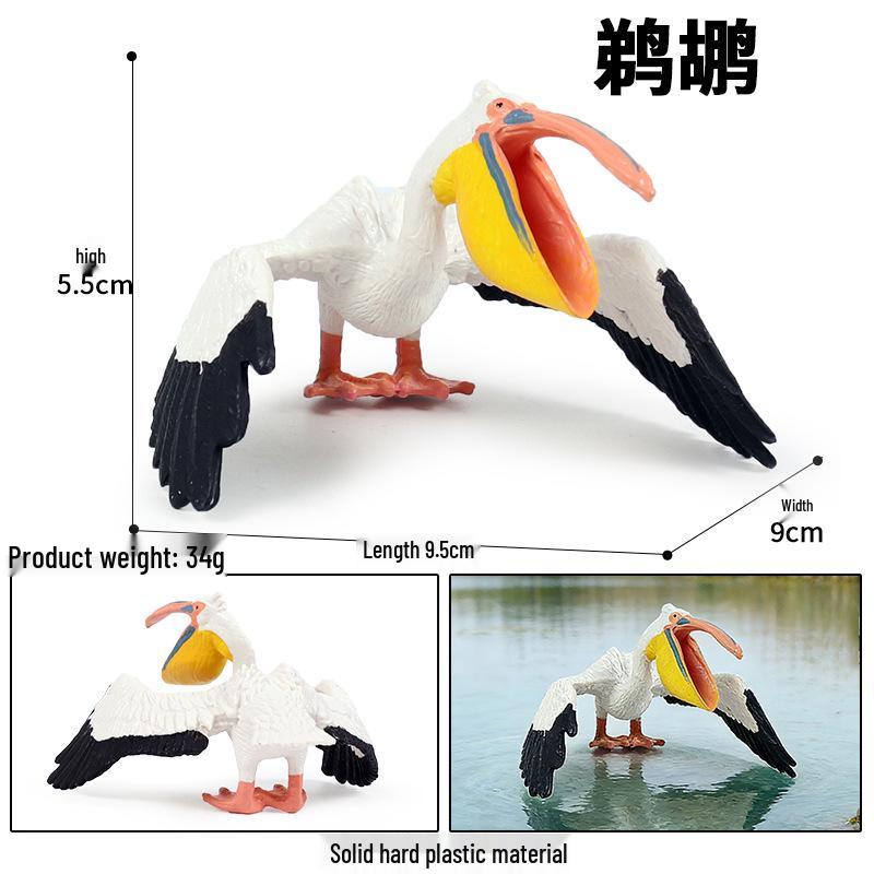 Children's Animal Simulation Toy Set: Eagle, Falcon, Secretary Bird, Owl Figurines